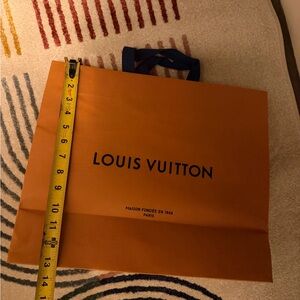 Louis Vuitton Orange Shopping Gift Paper Bag 15.75” x 13.25” x 6.25”